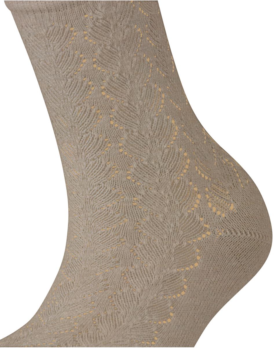Meias Rendilhadas de Lã Merino Camel-5