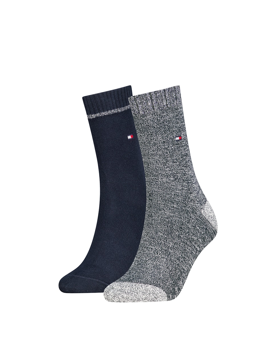 Imagen 1 de Calcetines clásicos de mujer de Tommy Hilfiger (pack de 2) - Azul marino Azul marino