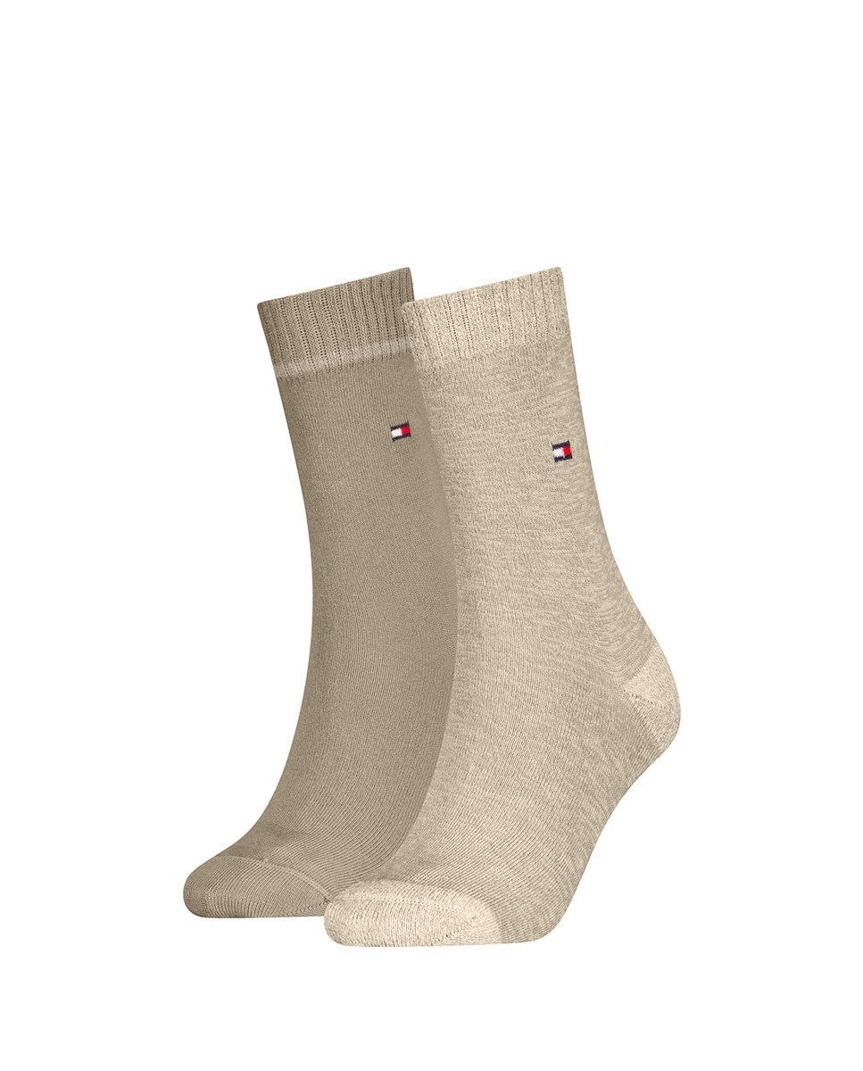 Imagen 1 de Calcetines clásicos de mujer de Tommy Hilfiger (pack de 2) - Beige Beige