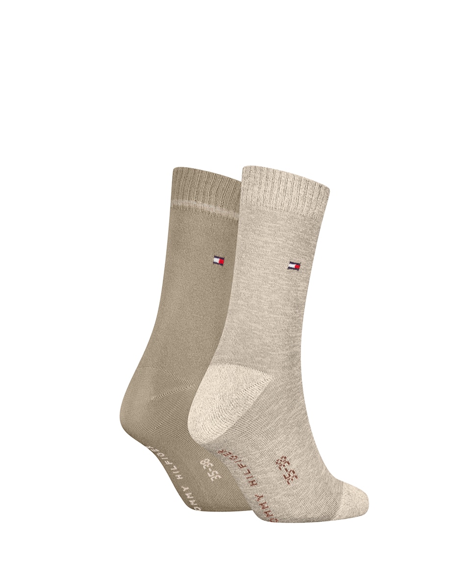 Imagen 2 de Calcetines clásicos de mujer de Tommy Hilfiger (pack de 2) - Beige Beige