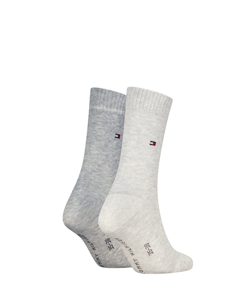 Meias Clássicas (Pack de 2 Pares) Cinzento-claro-2