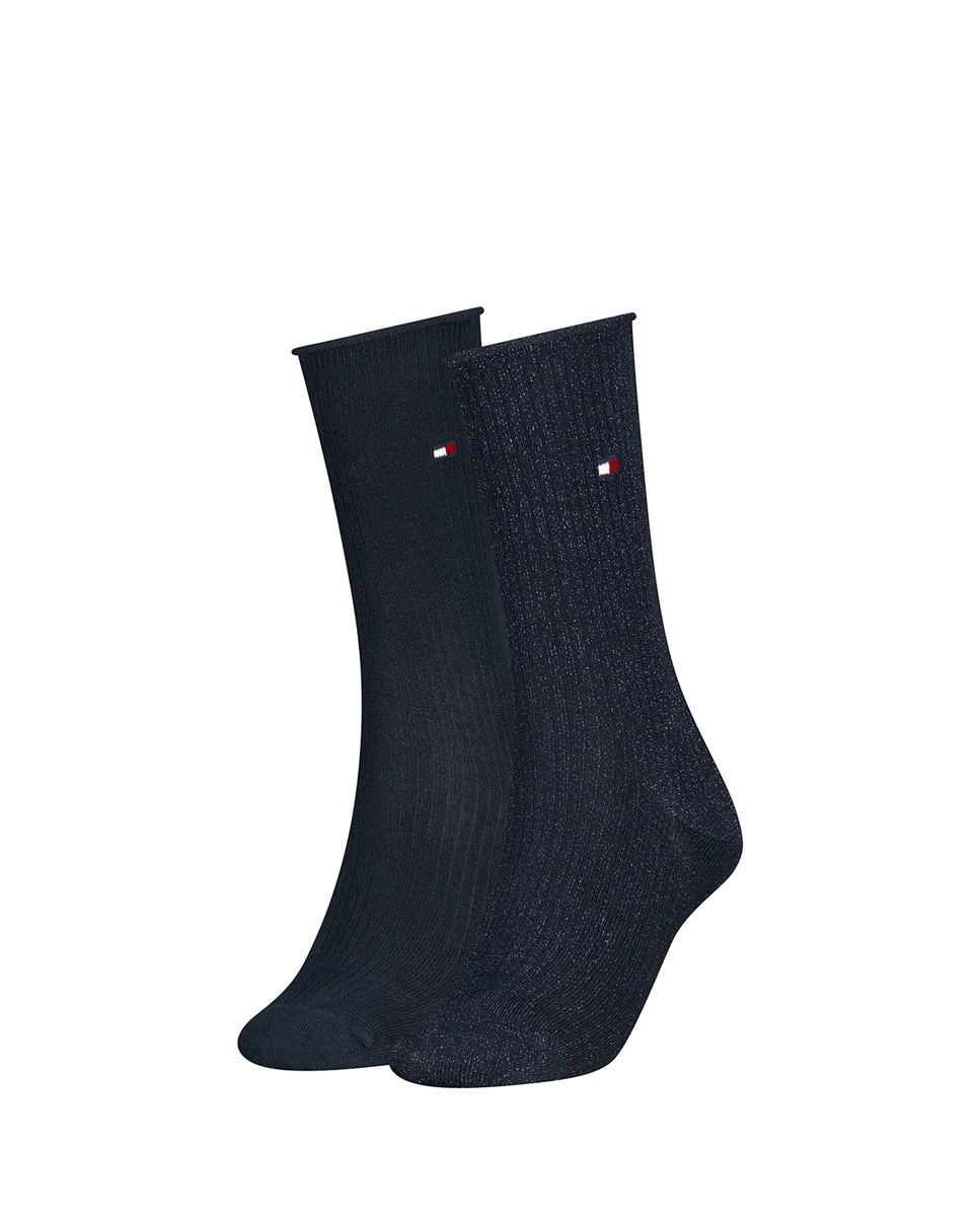 Imagen 1 de Calcetines clásicos de mujer de Tommy Hilfiger (pack de 2) - Azul marino Azul marino