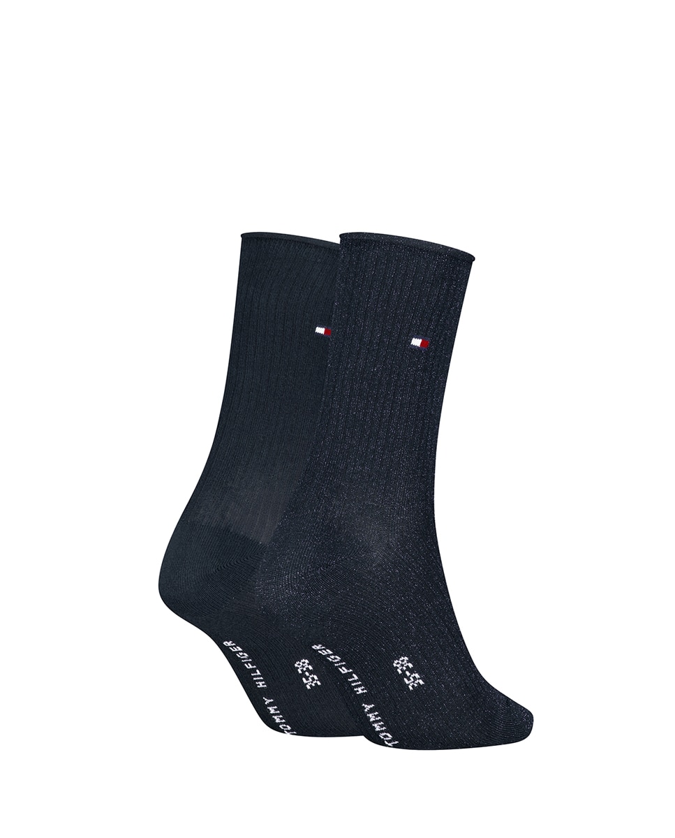 Imagen 2 de Calcetines clásicos de mujer de Tommy Hilfiger (pack de 2) - Azul marino Azul marino
