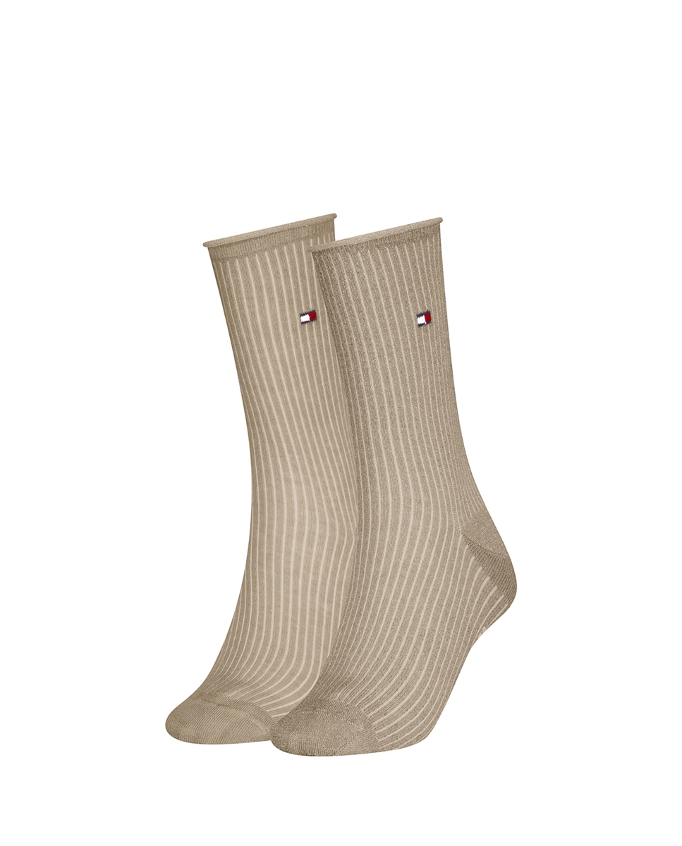 Imagen 1 de Calcetines clásicos de mujer de Tommy Hilfiger (pack de 2) - Beige Beige