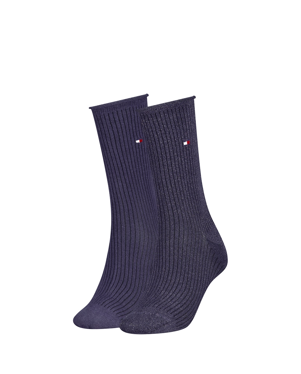 Imagen 1 de Calcetines clásicos de mujer de Tommy Hilfiger (pack de 2) - Morado Morado