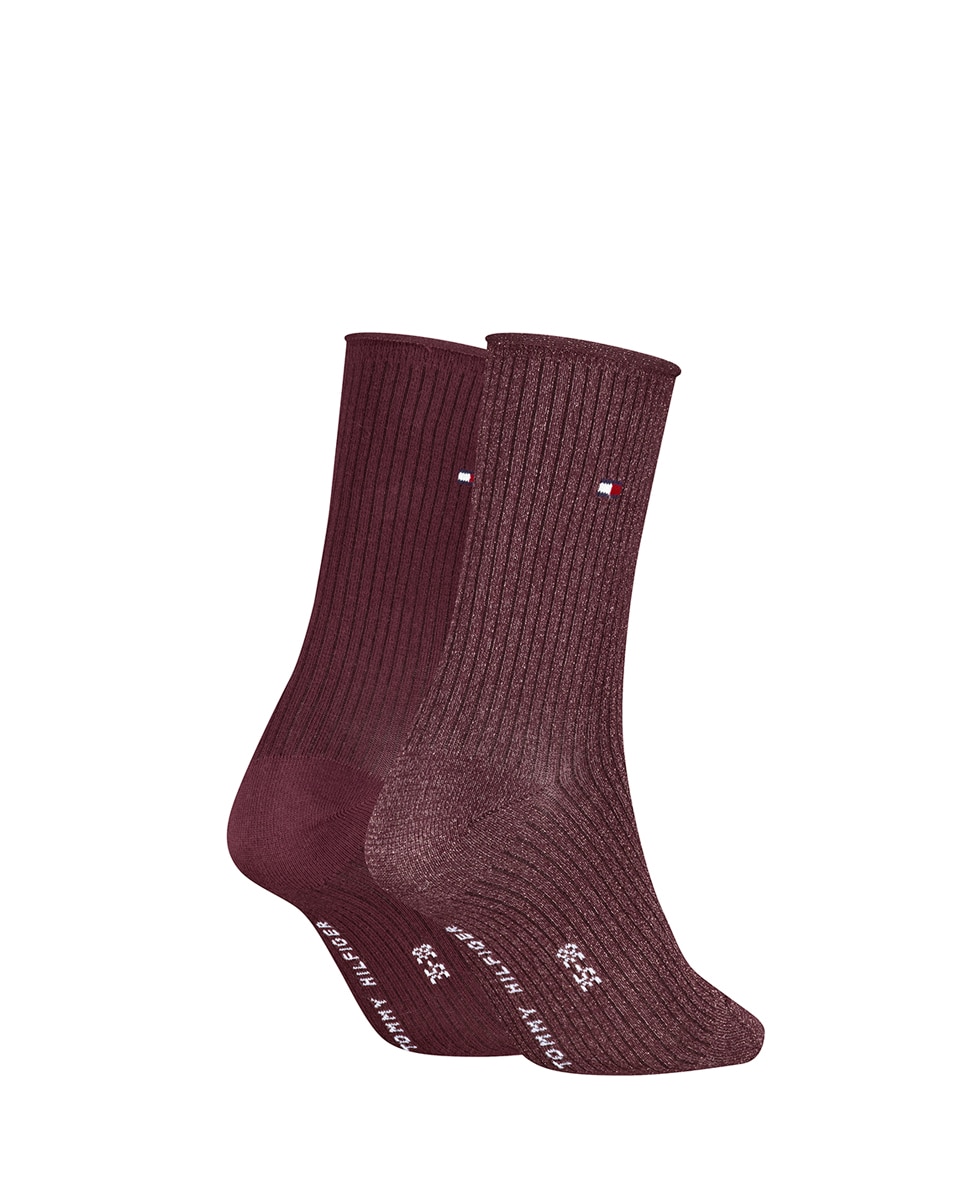 Meias Clássicas (Pack de 2 Pares) Bordeaux-2