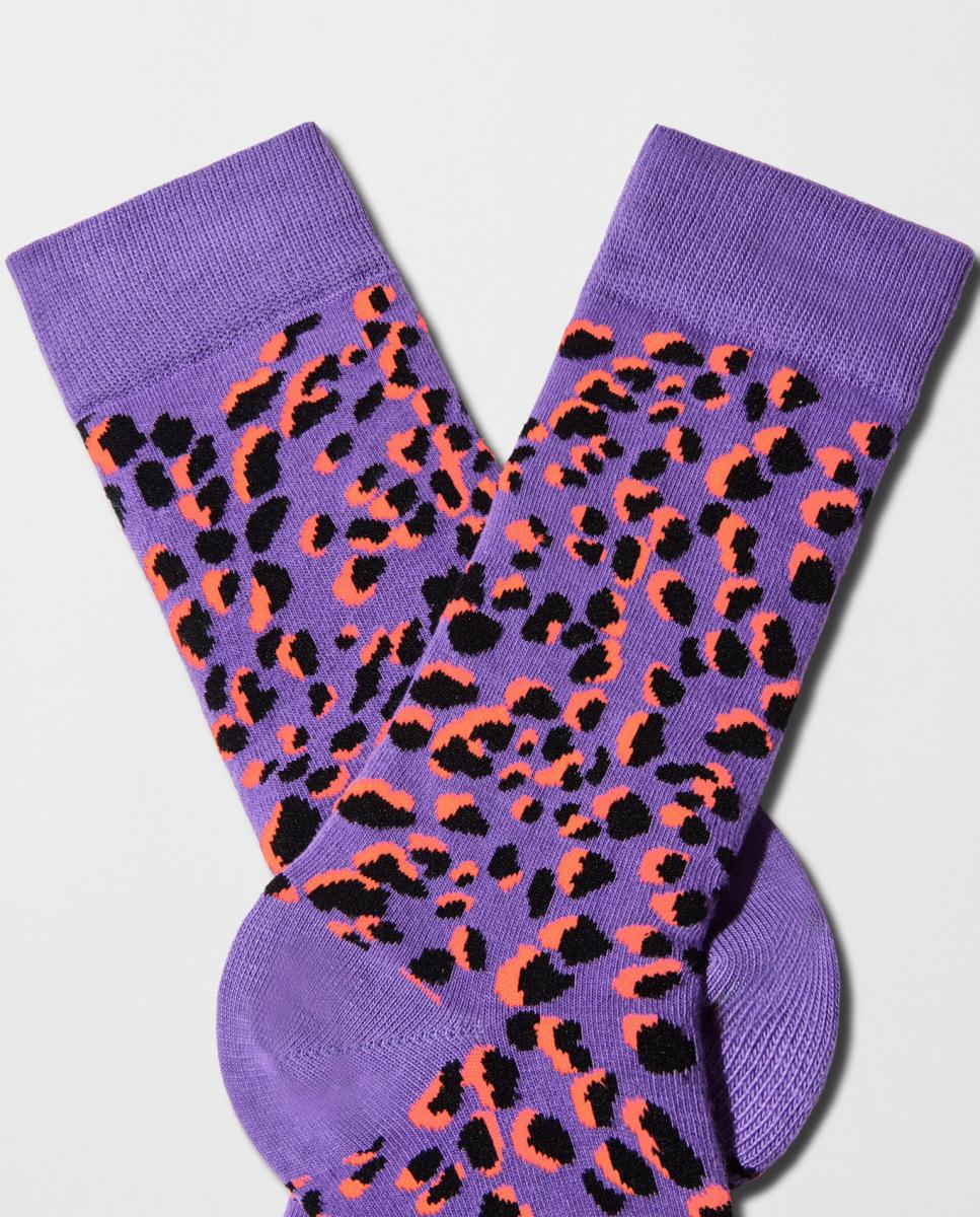 Meias de Fantasia com Camuflagem Roxo-2