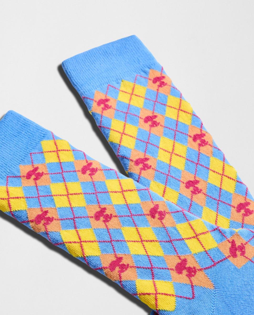 Calcetines de mujer de fantasía de Snoopy - Besocks - Azul Azul-3