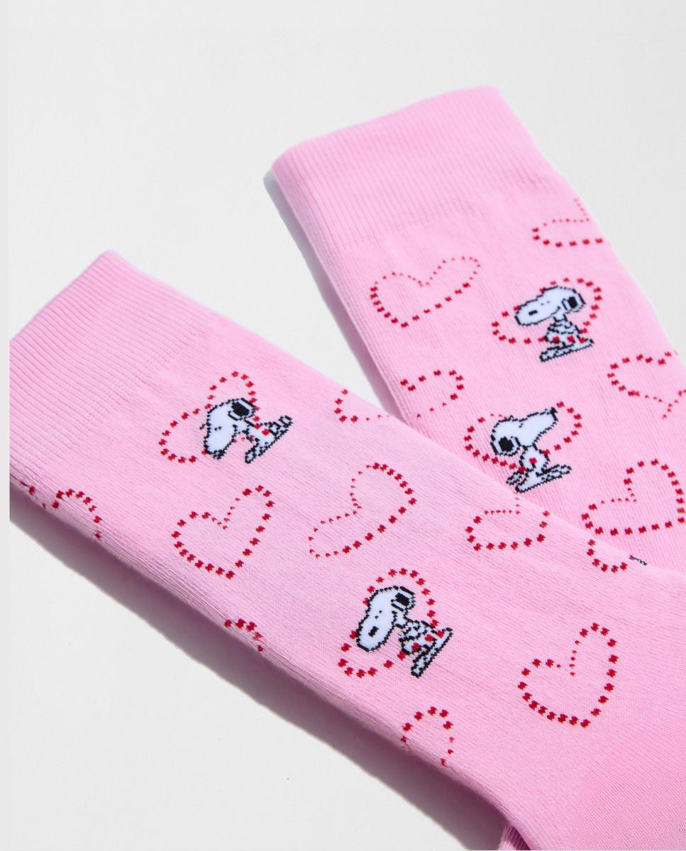 Calcetines de mujer de fantasía de Snoopy - Besocks - Rosa Rosa-3