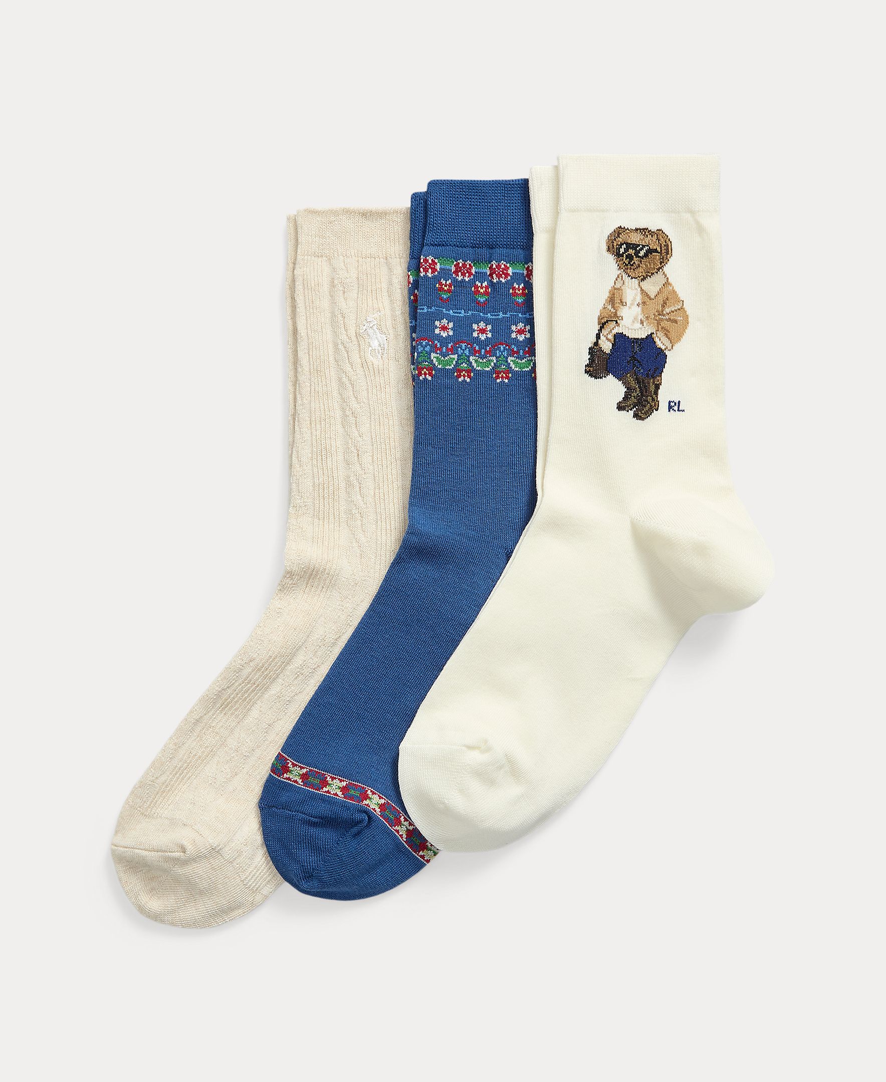 Imagen 0 de Pack de 3 pares de calcetines de mujer estampados Multicolor