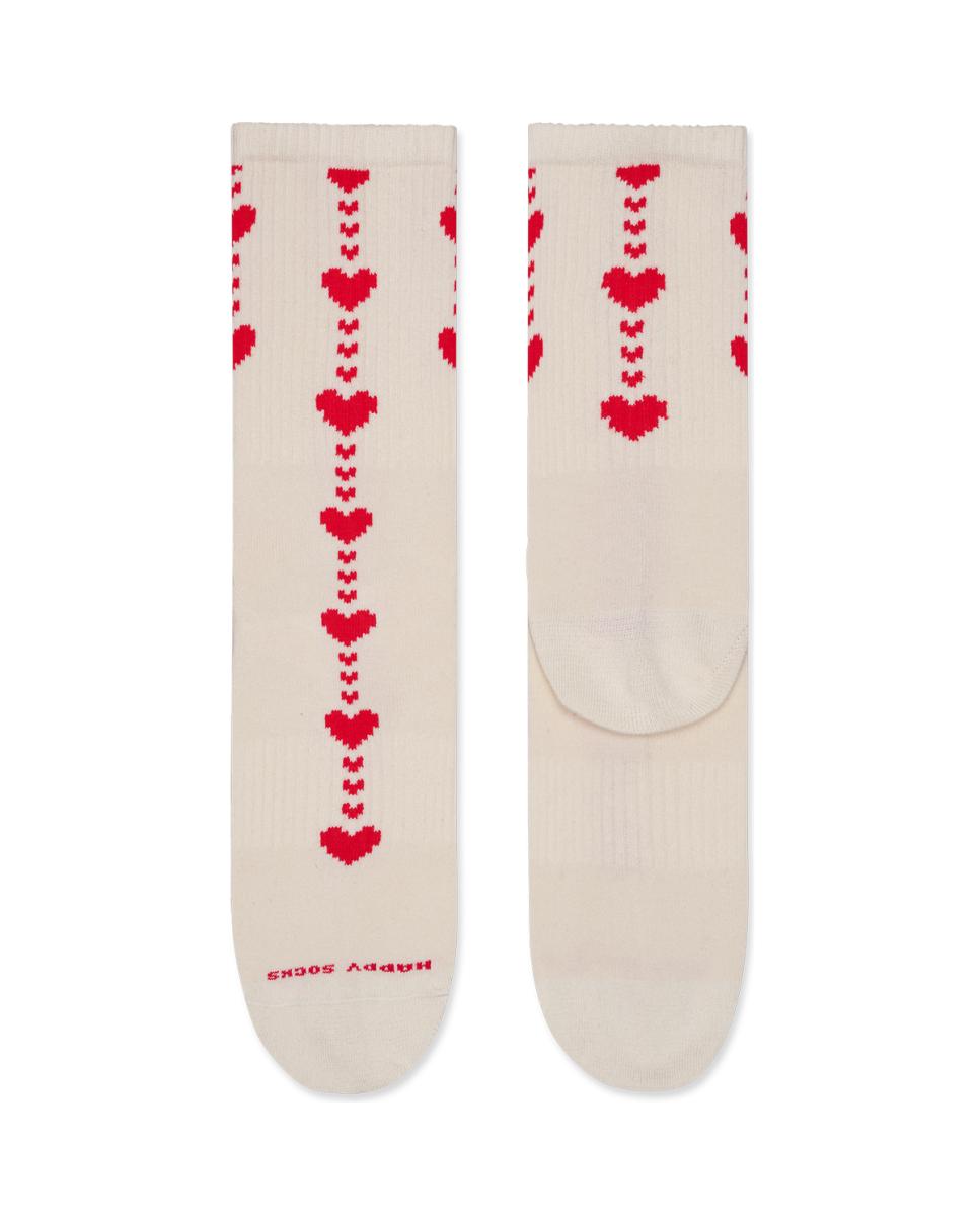 Calcetín de mujer Hearts Sneaker - Happy Socks - Blanco Blanco-2