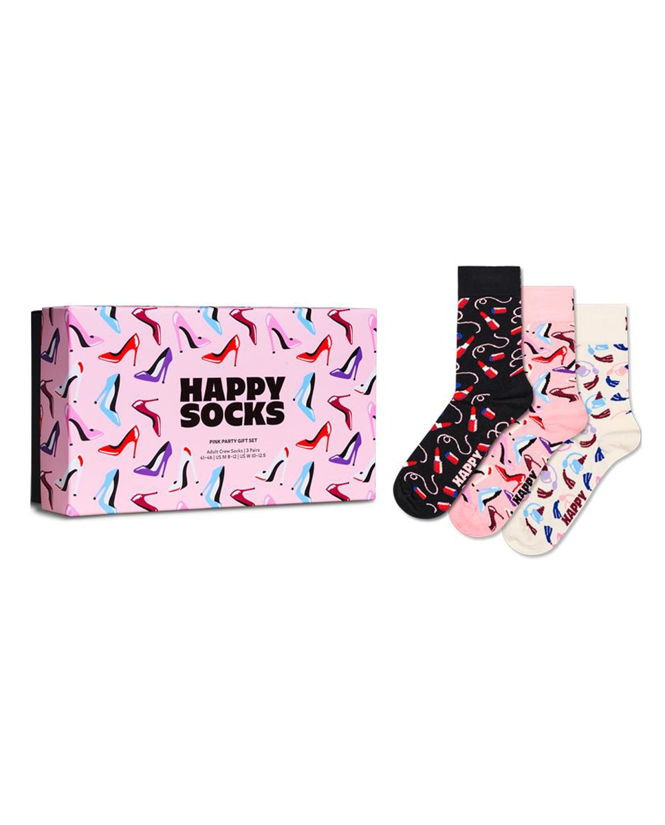 Imagen 0 de Gift Set 3-Pack Calcetín de mujer Pink Party Short Crew Negro