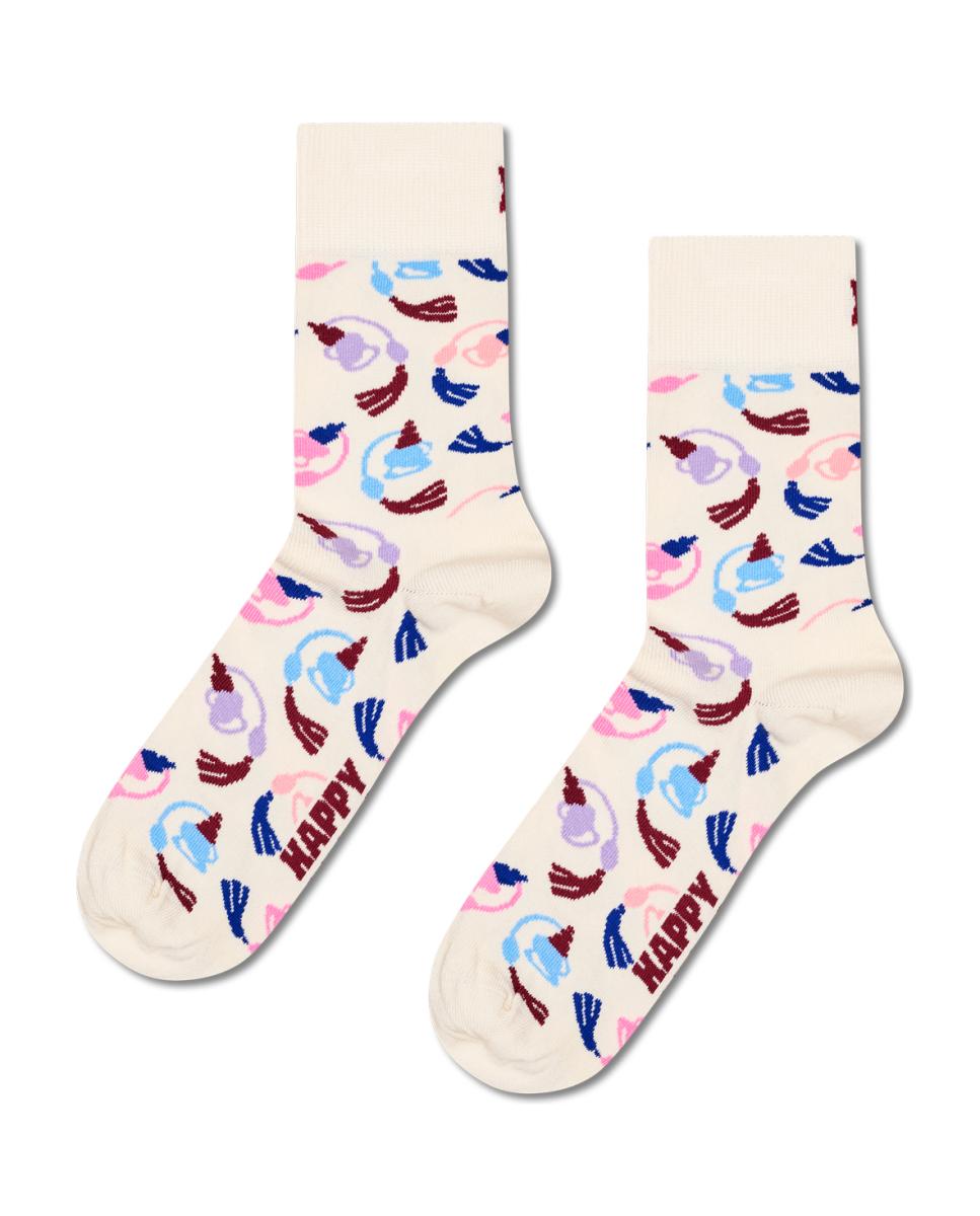 Gift Set 3-Pack Calcetín de mujer Pink Party Short Crew - Happy Socks - Negro Negro-4