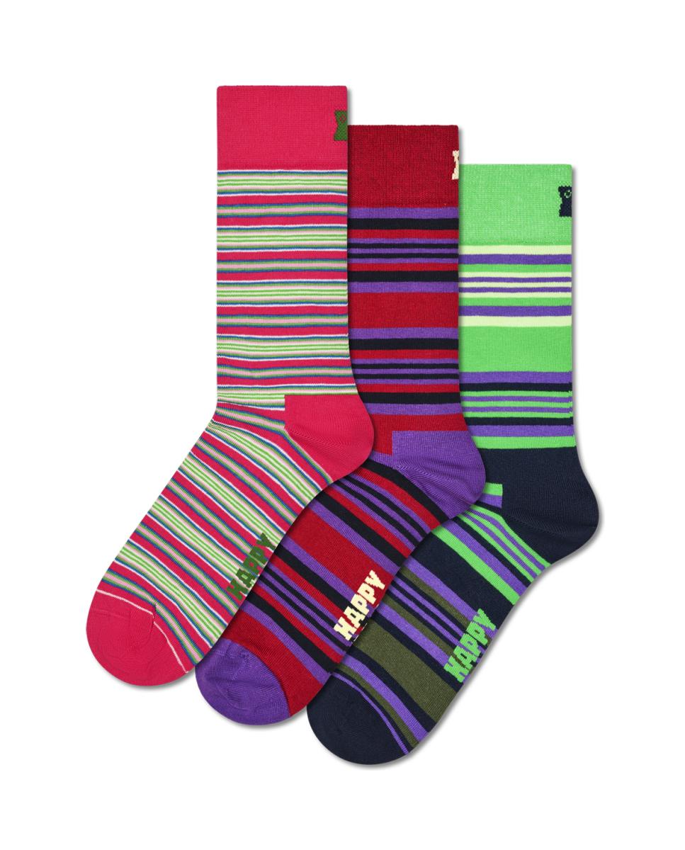 Gift Set Calcetín de mujer 3-Pack Graphic Mix s - Happy Socks - Rosa Rosa-5