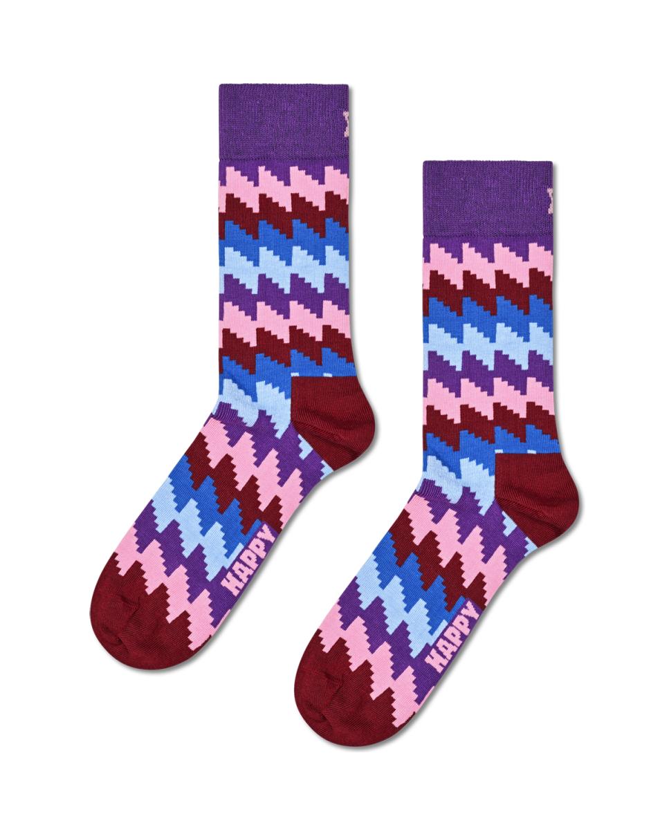 Imagen 0 de Calcetín de mujer Zig Zag Rojo
