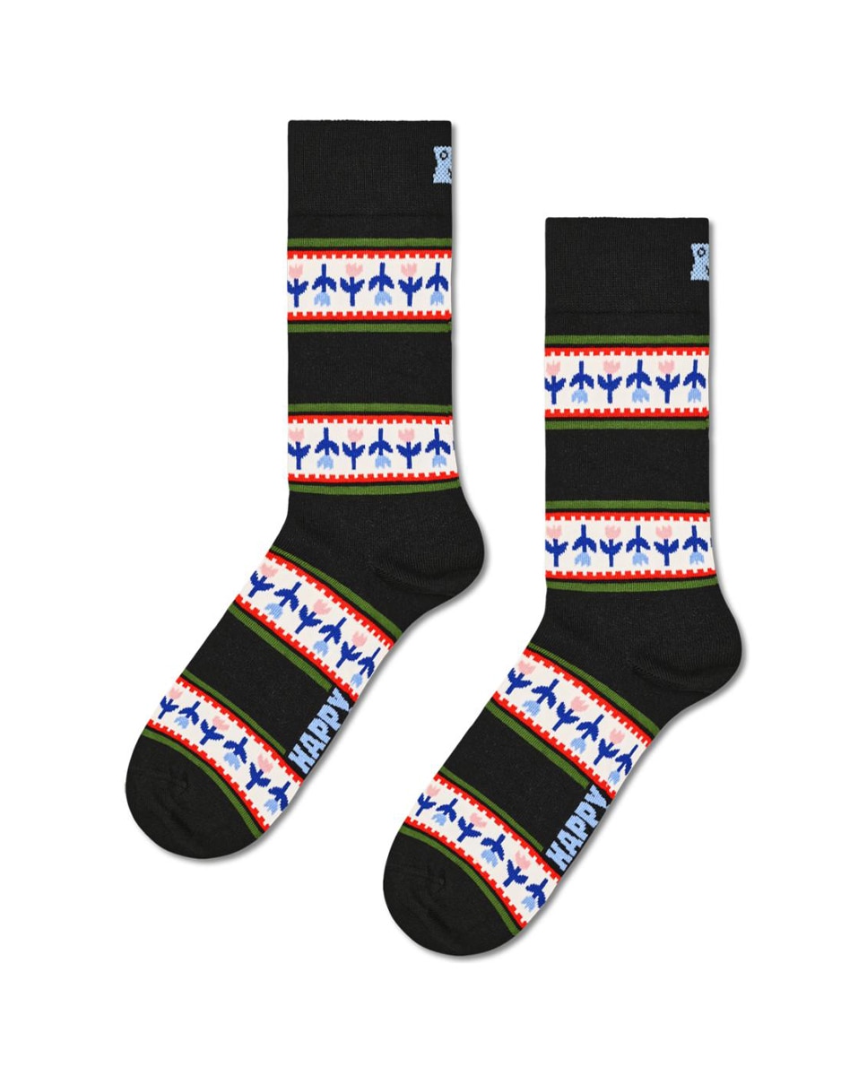 Imagen 0 de Calcetín de mujer Tulip Stripe Negro