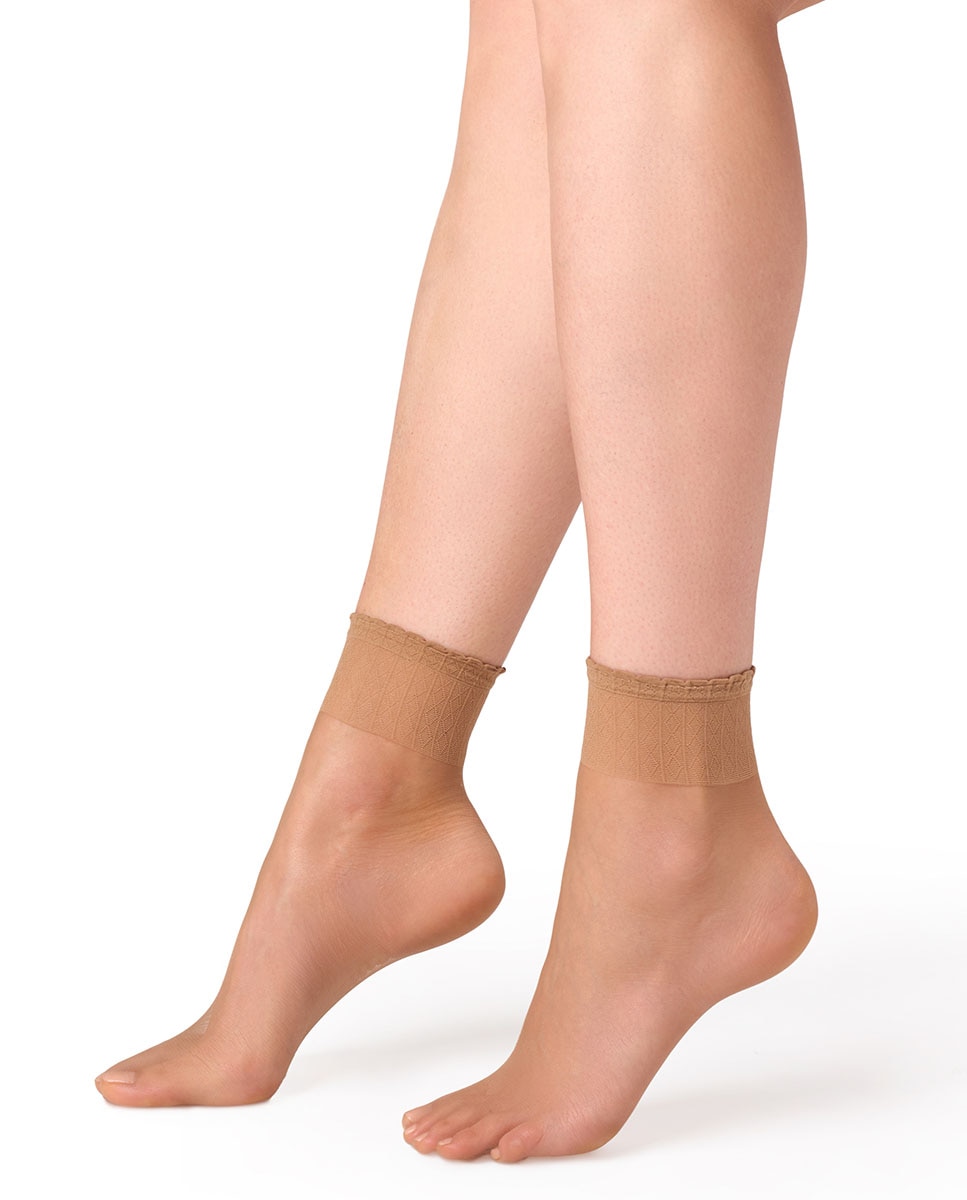 Imagem 0 de Pack de dois pares de meias pelo tornozelo de verão de mulher Filodoro com efeito bronzeado