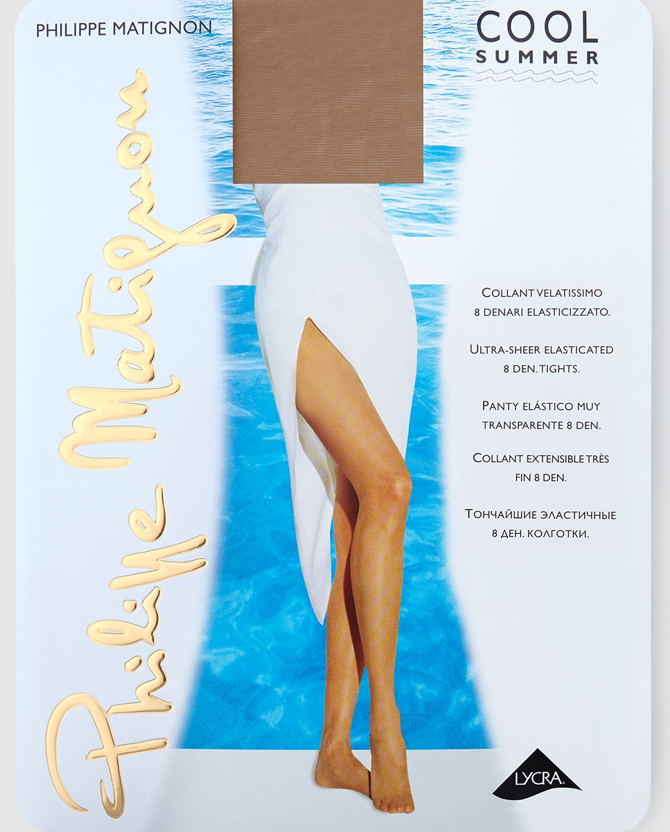 Panty de verano de mujer Philippe Matignon súper transparente mate de 8 deniers - Arena Arena-2