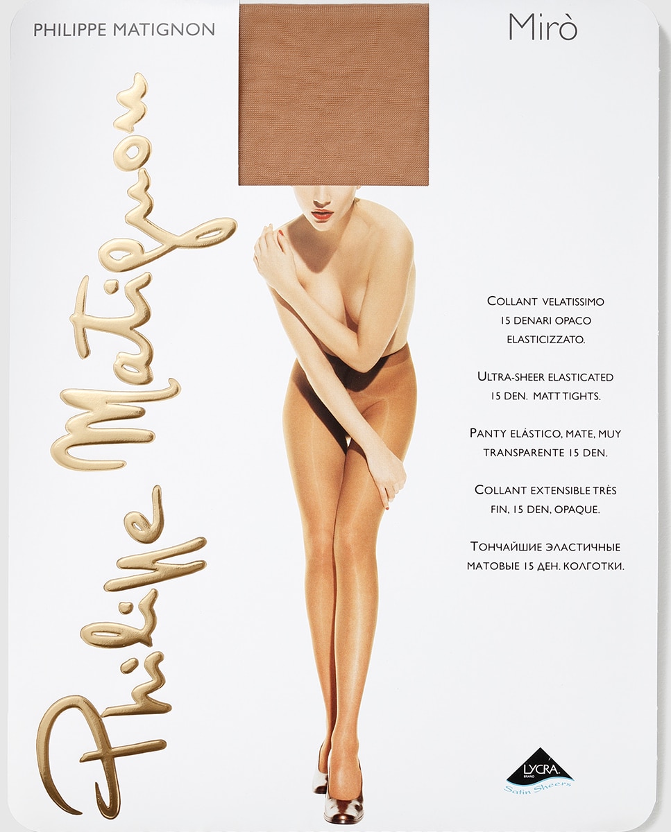 Panty de mujer Philippe Matignon tranpasorente mate de 15 deniers - Arena Arena-2