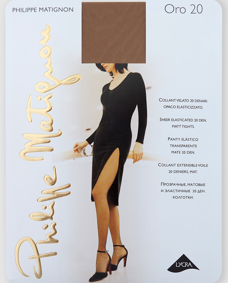 Collants transparentes de mulher Philippe Matignon de 20 deniers Areia-2