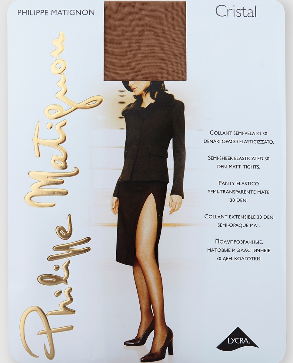 Collants semitransparentes de mulher Philippe Matignon de 30 deniers Areia-2