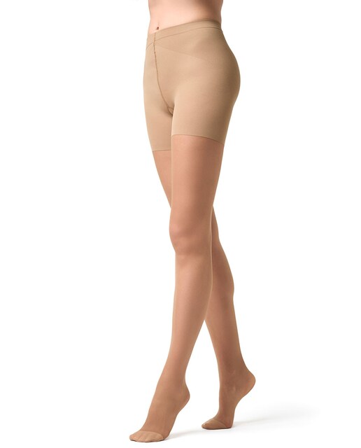 Panty semi transparente de 40 deniers con faja reductora de mujer Filodoro