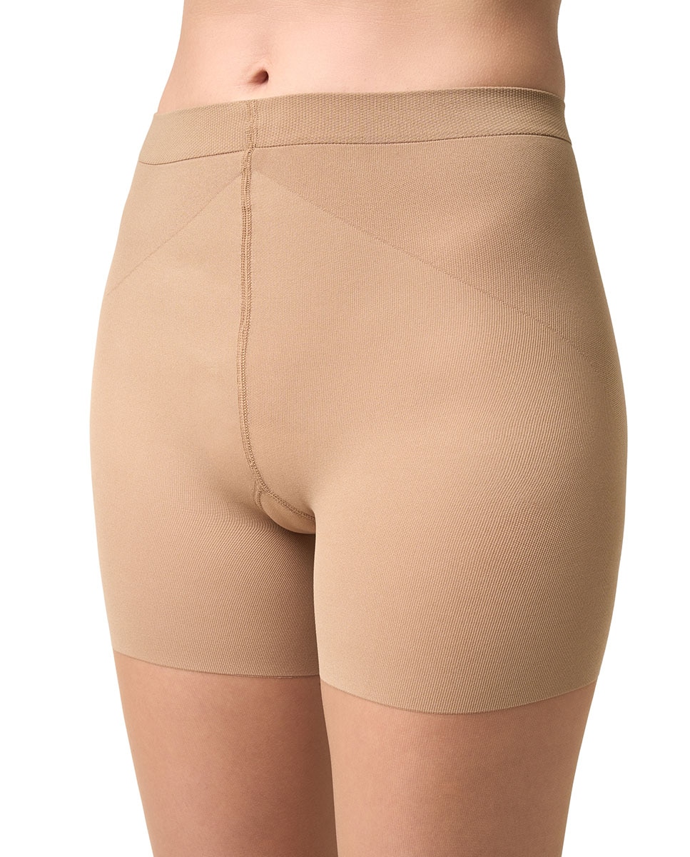 Collants semitransparentes de 40 deniers com cinta adelgaçante de mulher Filodoro Bege-4
