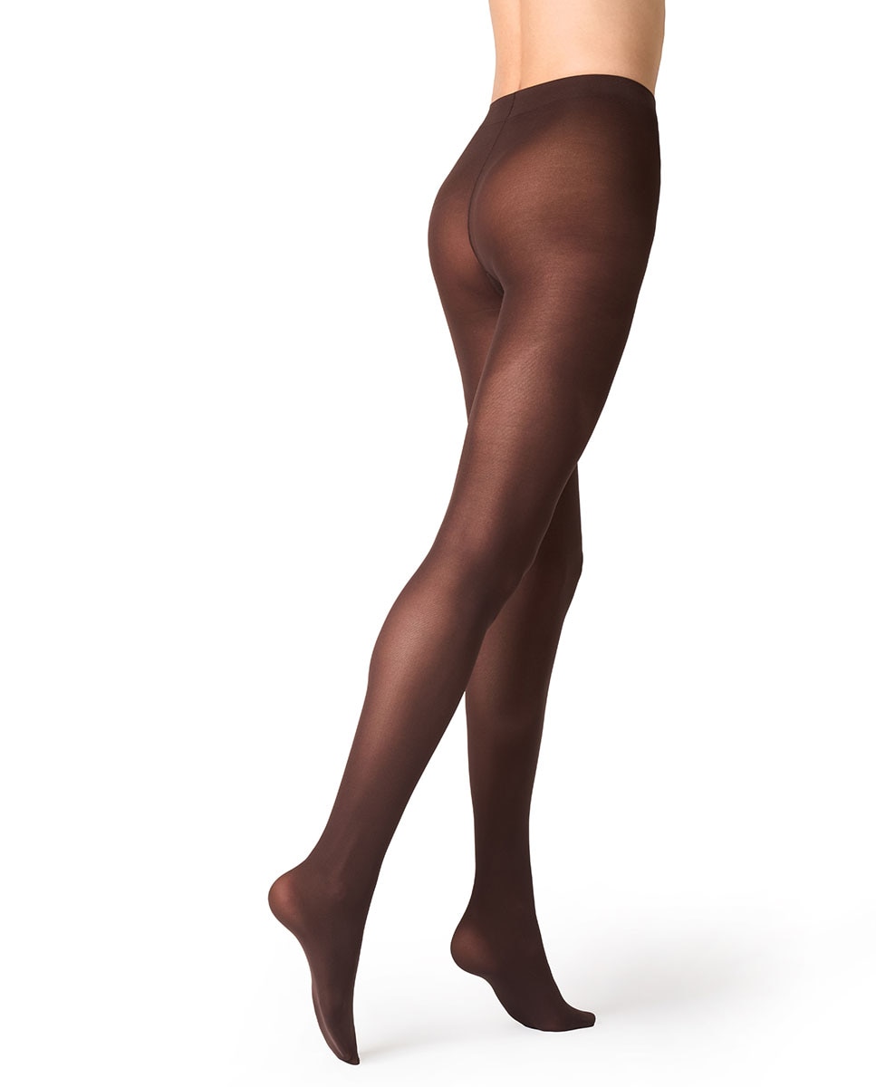 Panty opaco de microfibra de 50 deniers de mujer Filodoro - Marrón Marrón-3