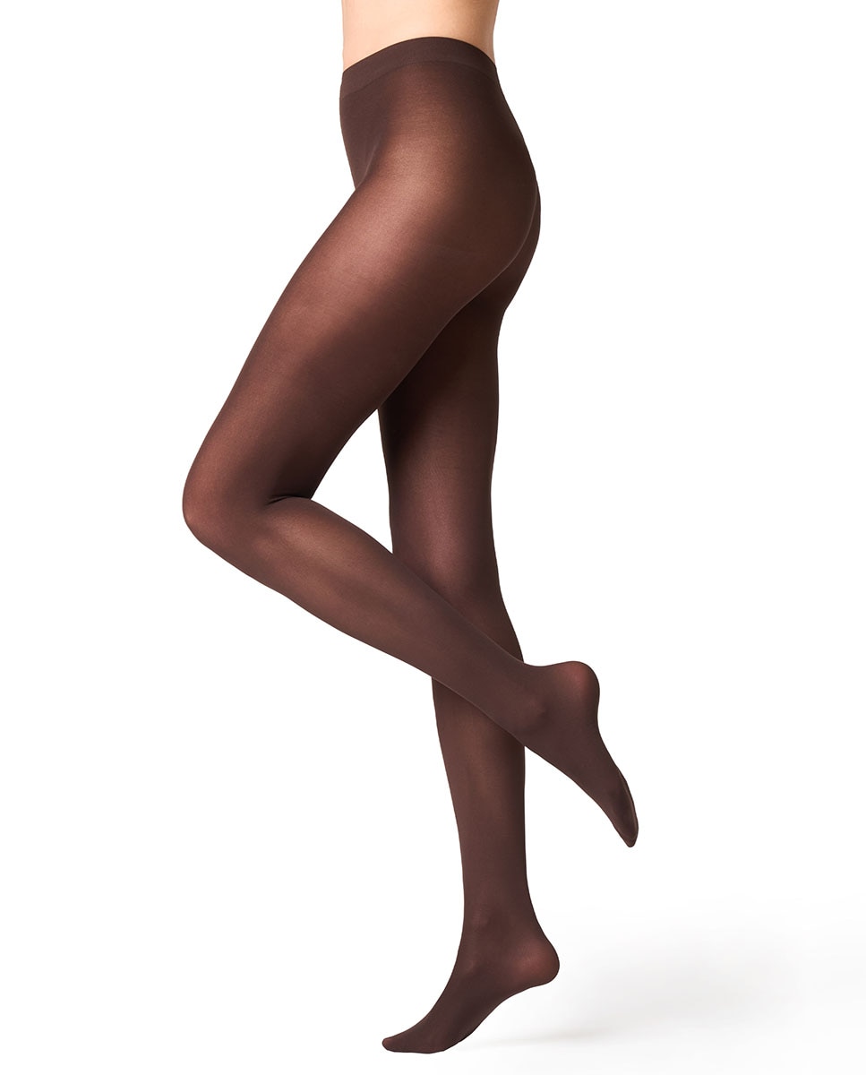 Panty opaco de microfibra de 50 deniers de mujer Filodoro - Marrón Marrón-4