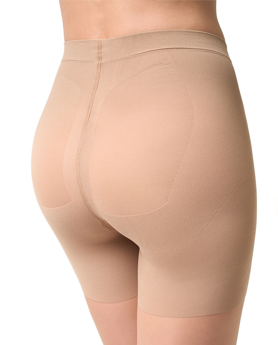 Collants transparentes de 15 deniers com cinta adelgaçante de mulher Filodoro Bege-5