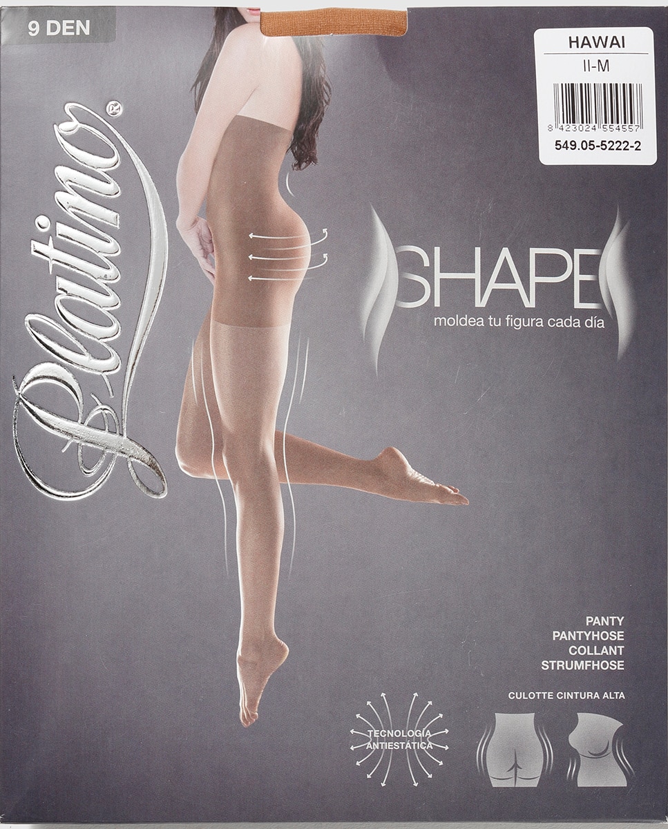 Collants modeladores de 9 deniers de mulher Platino Natural-1