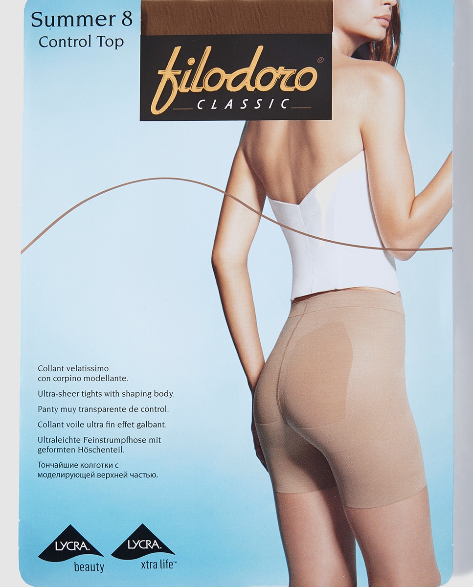 Panty reductor de 8 deniers de verano de mujer Filodoro - Beige Beige-2