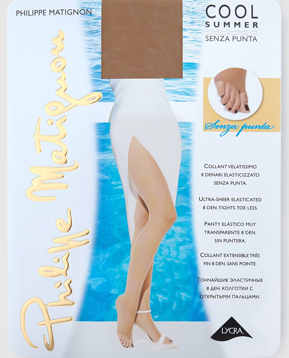 Panty de mujer Philippe Matignon 8 deniers sin puntera - Natural Natural-2