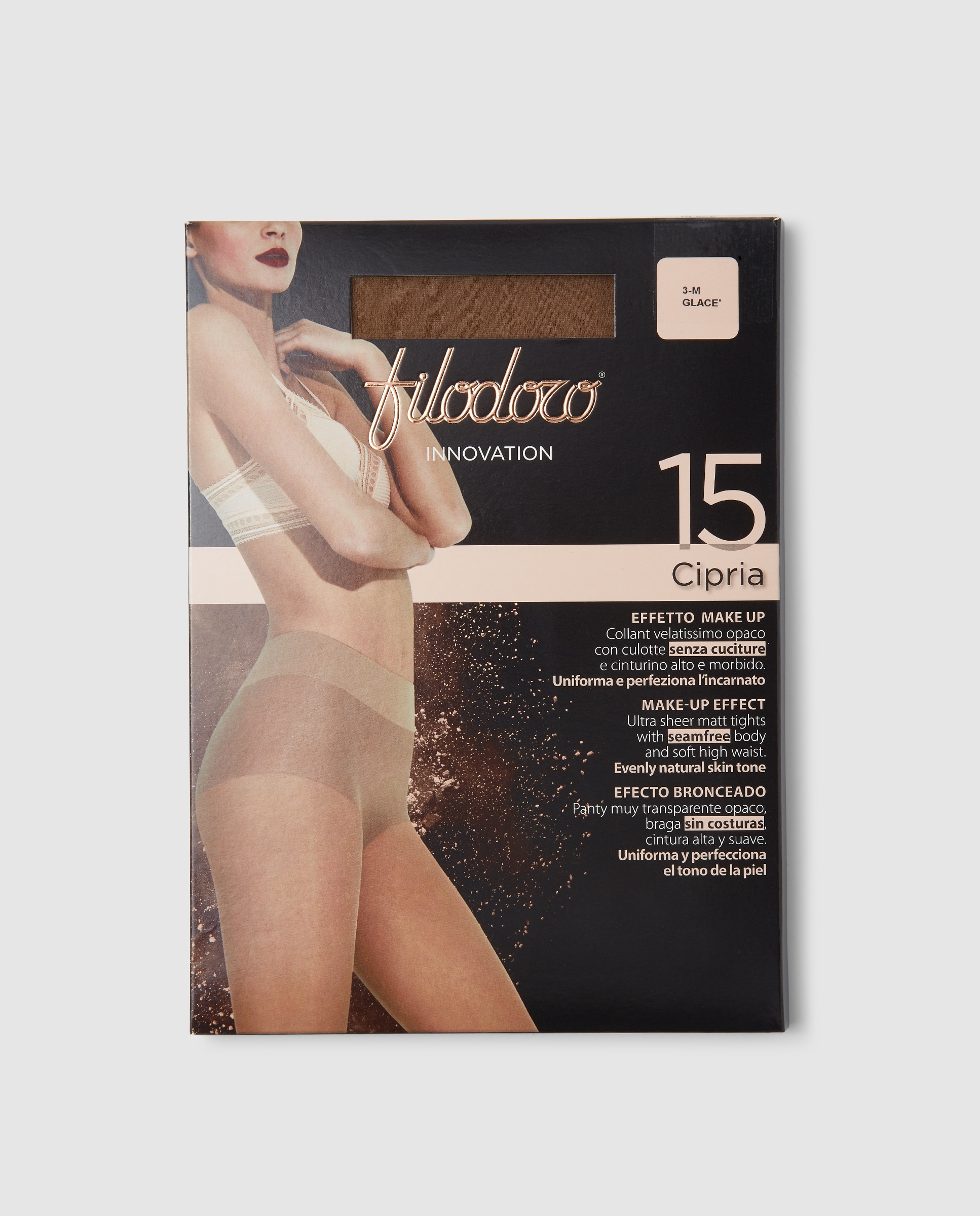 Panty 15 Deniers Innnovation efecto bronceado - Filodoro - Marrón Marrón-2