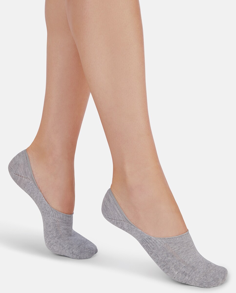 Pezinhos em Nylon/Licra Cinzento-2