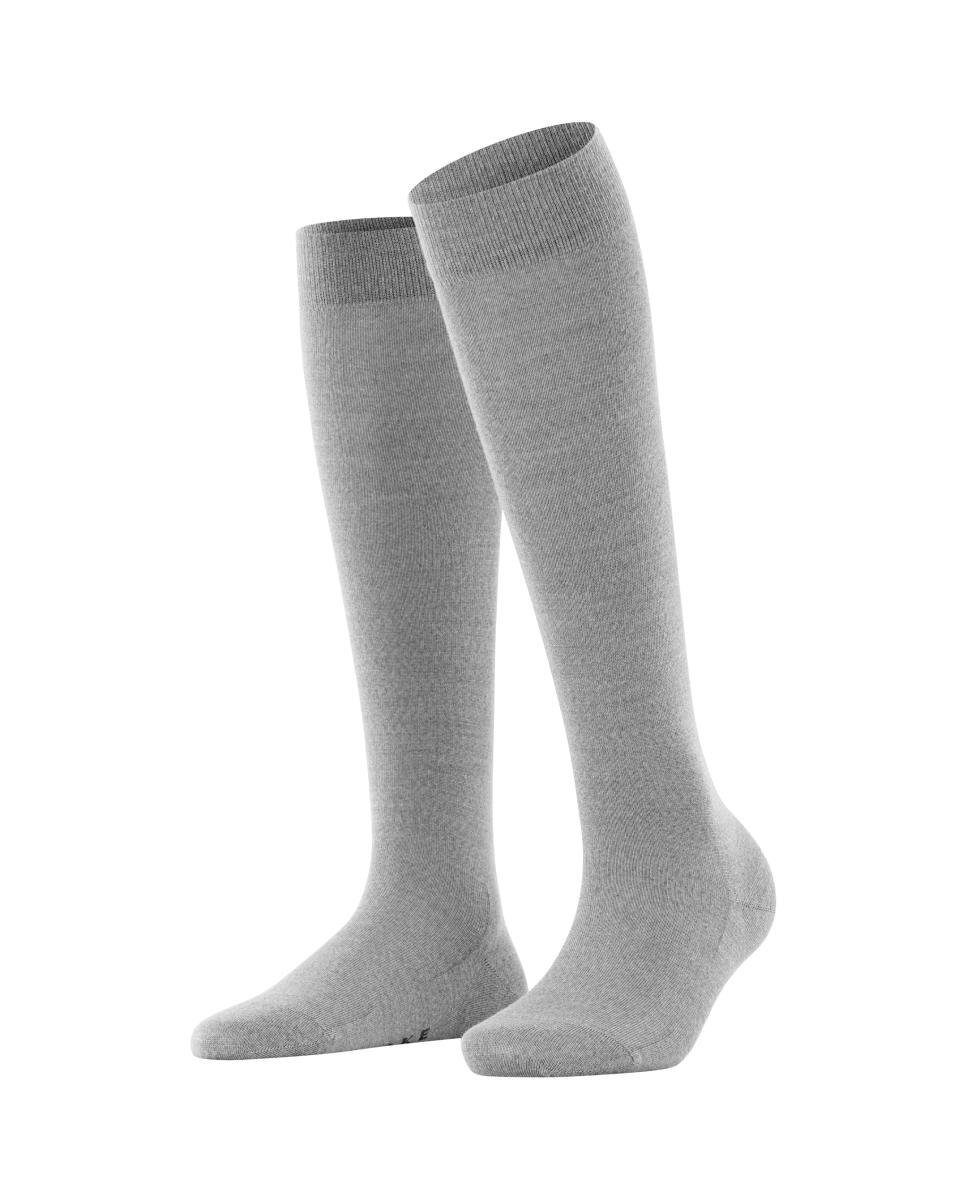 Meias compridas e altas de mulher Falke de lã e algodão Cinzento-3