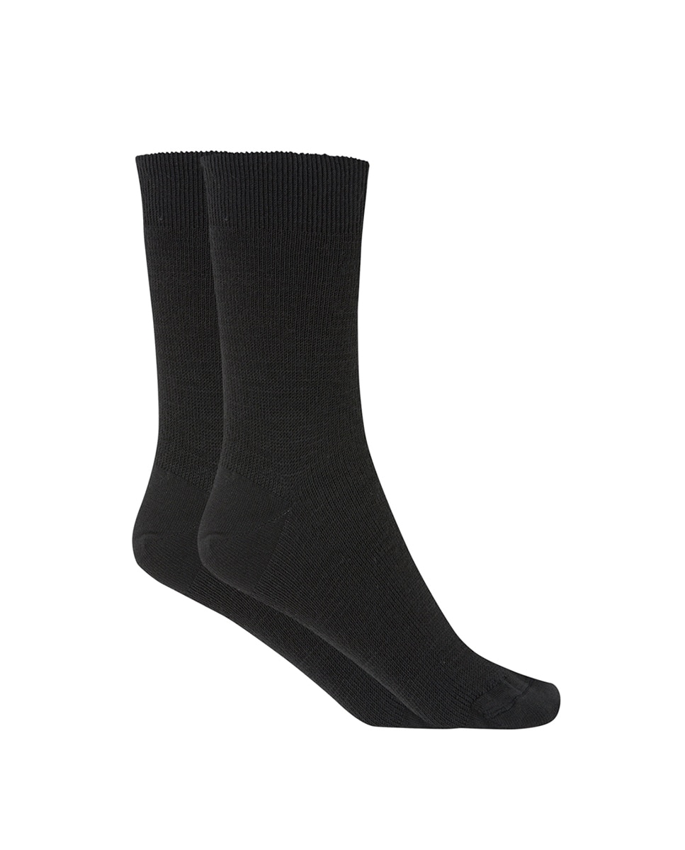 Meias Curtas de Orlon Lisas - Termic. Produto Fabricado em Espanha Preto-1