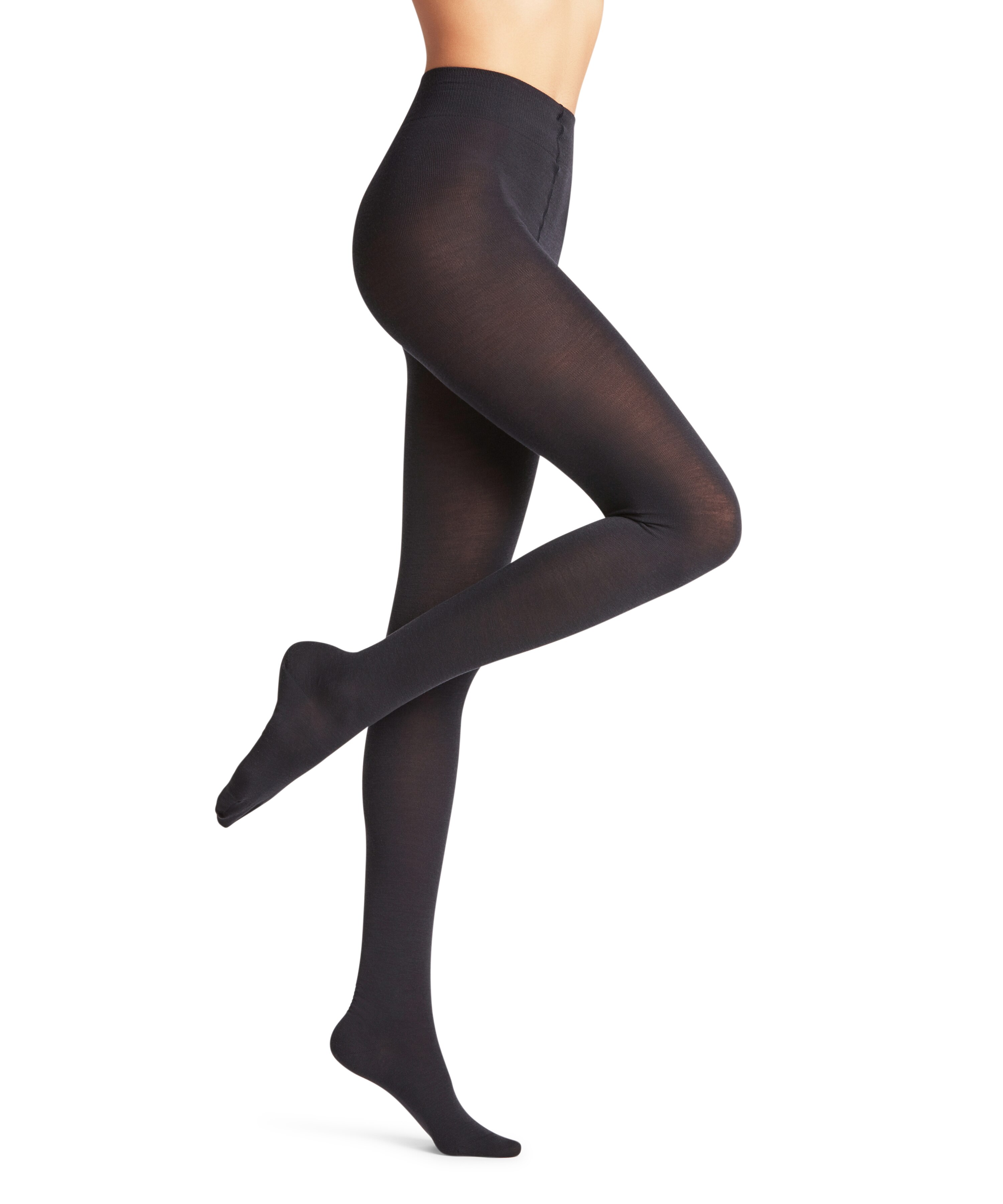 Collants de mulher Falke de lã e algodão Azul-marinho-3