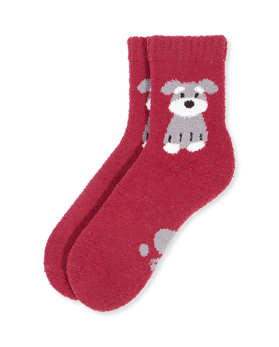 Calcetín antidelizante fantasia cosy extra suave para mujer - Soxland - Granate Granate-1