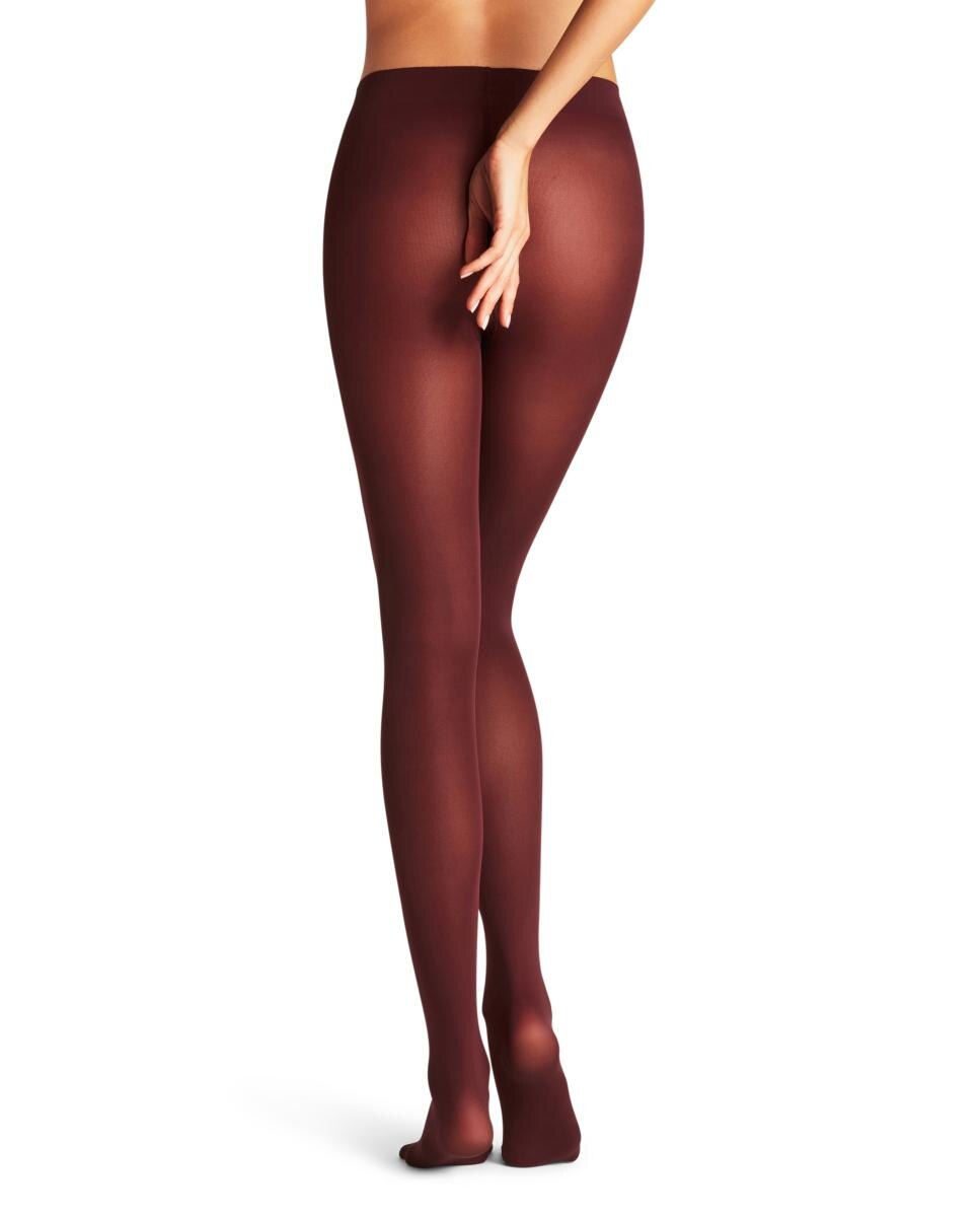 Collants Finos Mate Semiopacos Vermelho/Grená-3