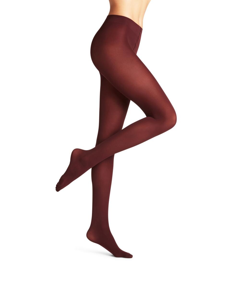 Collants Finos Mate Semiopacos Vermelho/Grená-4