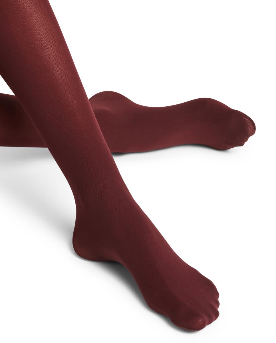 Collants Finos Mate Semiopacos Vermelho/Grená-5