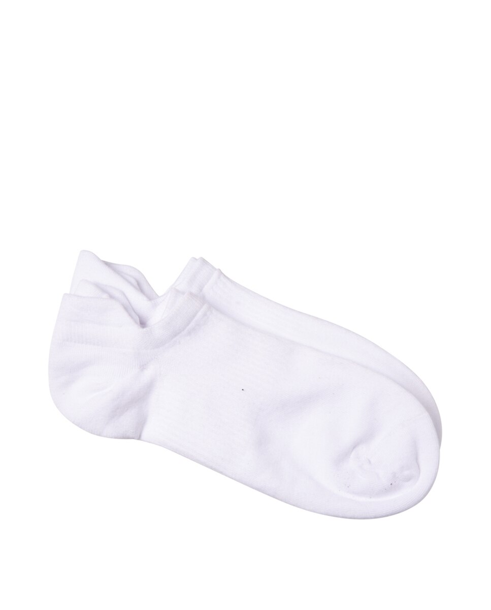 Pack de 2 tobilleras de algodón sport - Pikis - Blanco Blanco-1