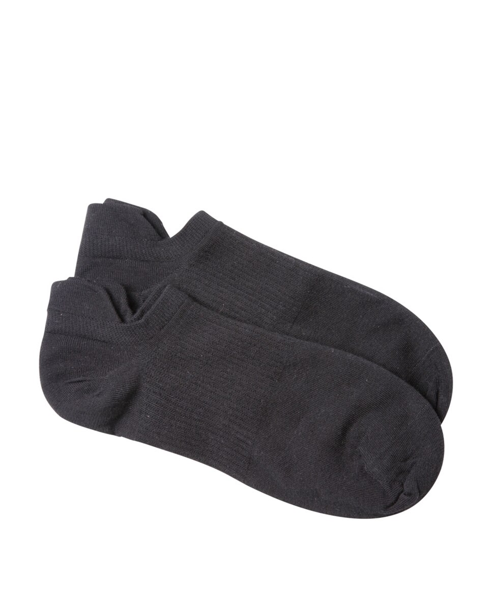 Pack de 2 tobilleras de algodón sport - Pikis - Negro Negro-1