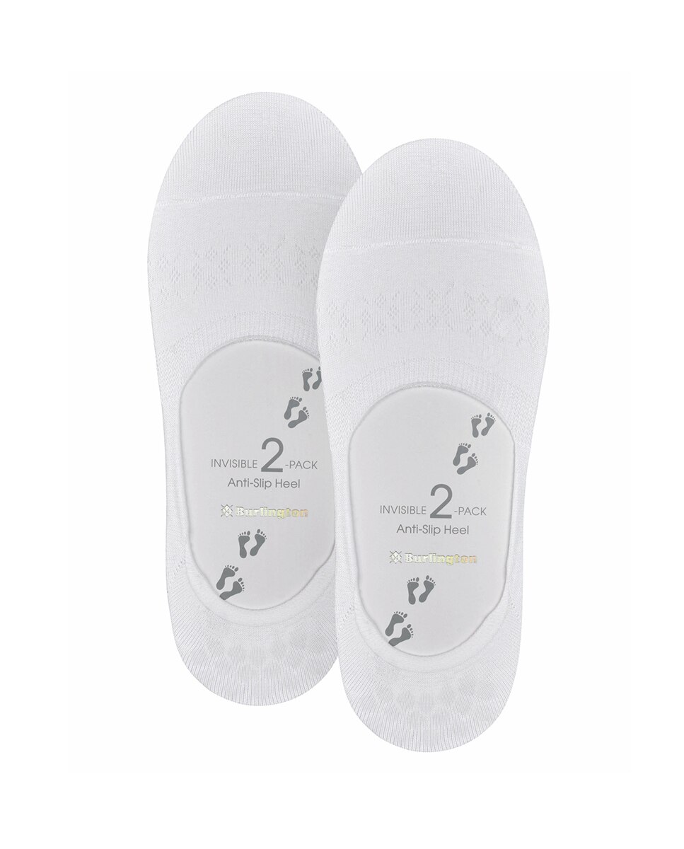 Pinkies de mujer básico con silicona - Burlington - Blanco Blanco-1