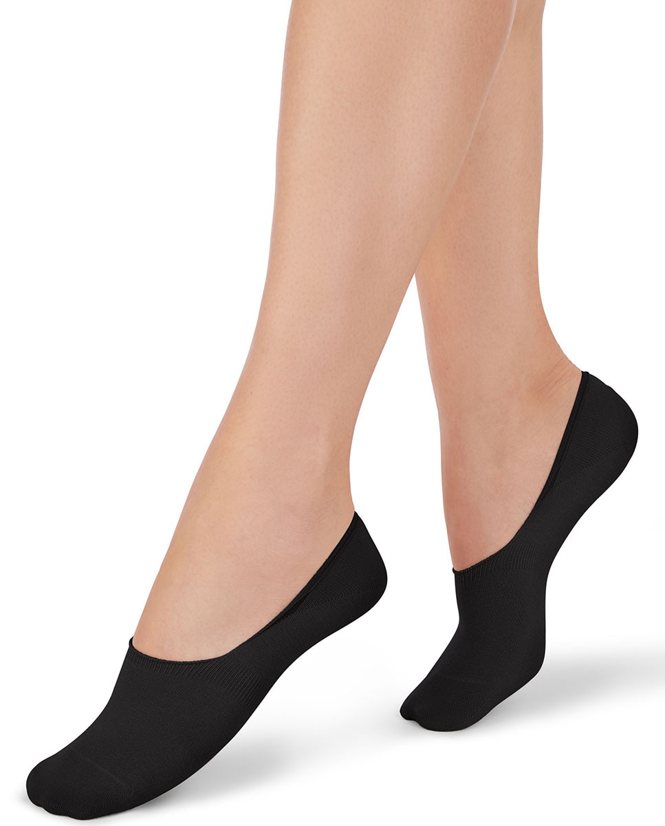 Pack de 3 pares de pinkies de mujer Filodoro en algodón - Negro Negro-1