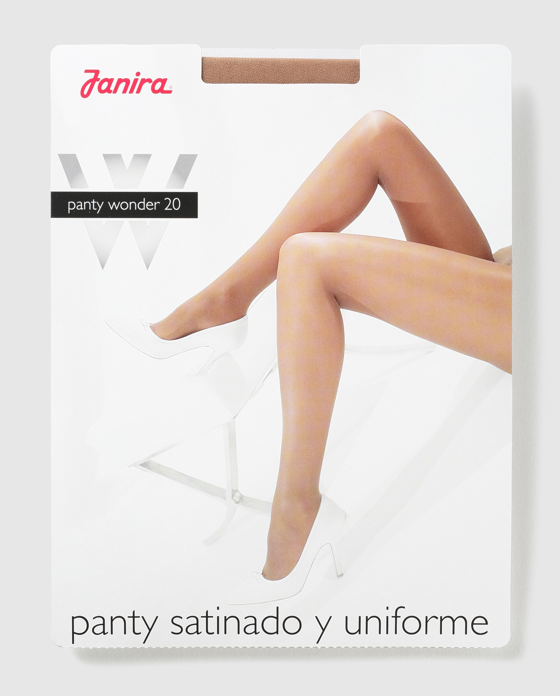 Collants de 20 deniers de mulher Janira acetinados em castanho Castanho-1
