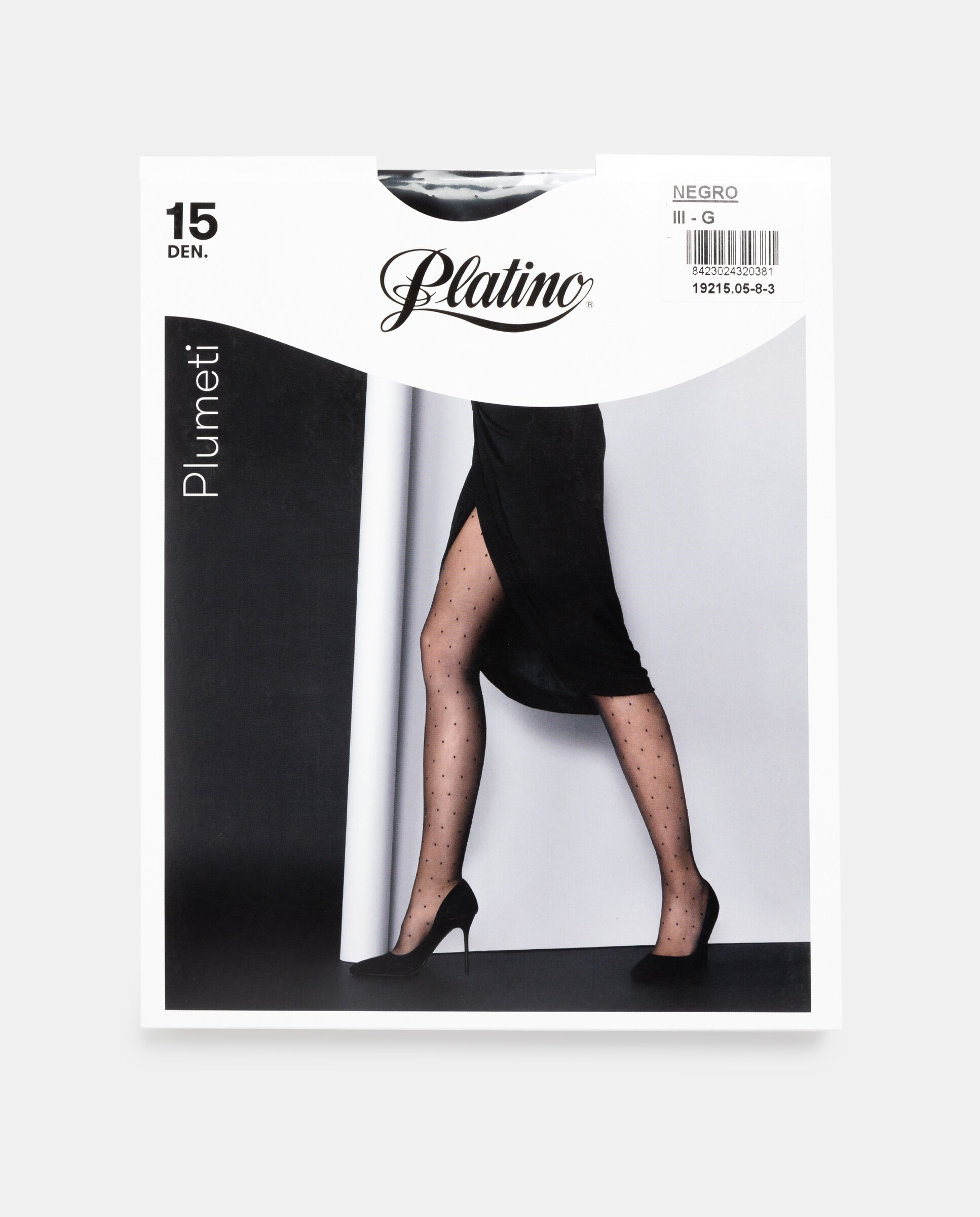 Imagem 0 de Collants 15 Deniers Platino com plumeti