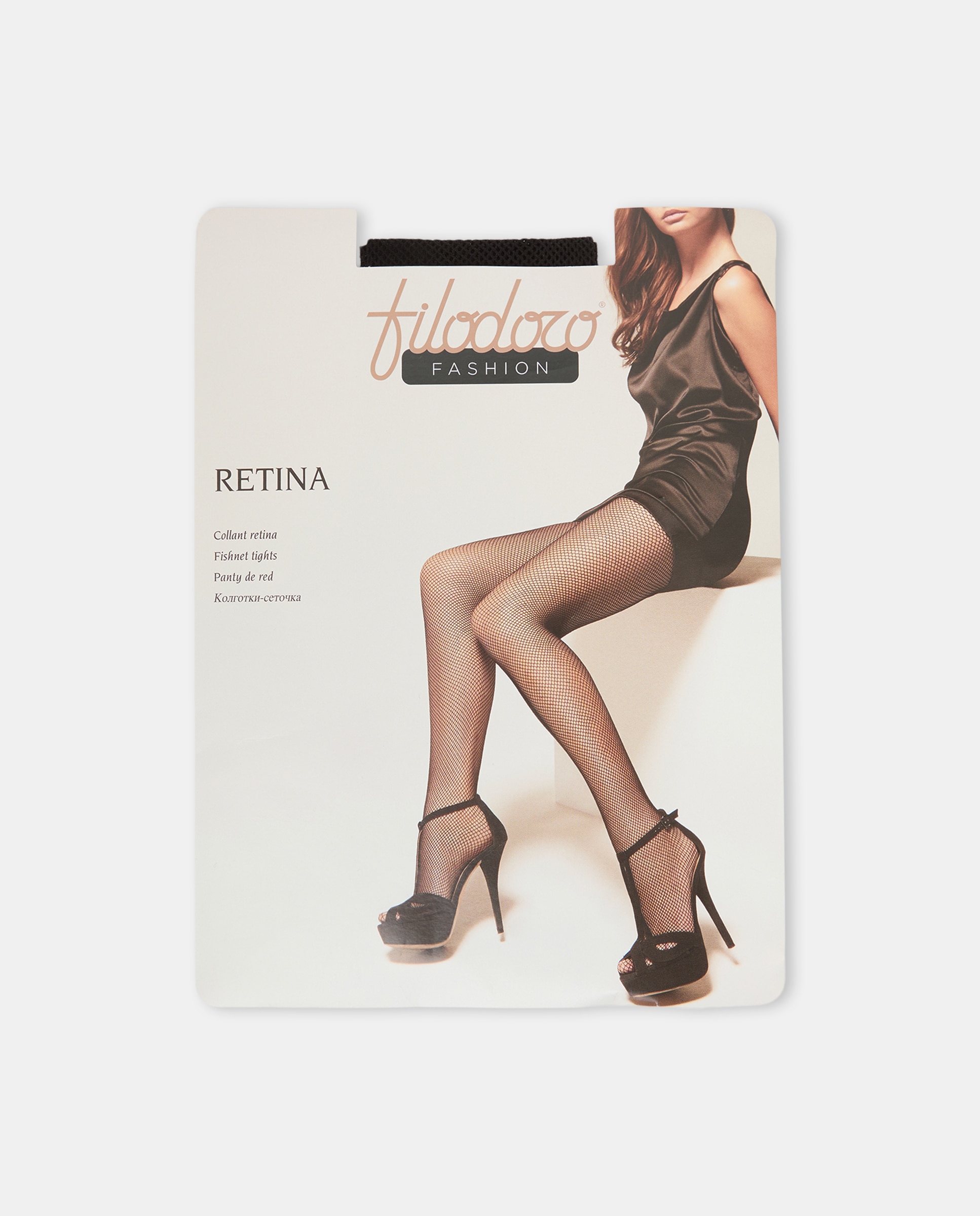 Collants de rede pequenos de mulher Filodoro Preto-2
