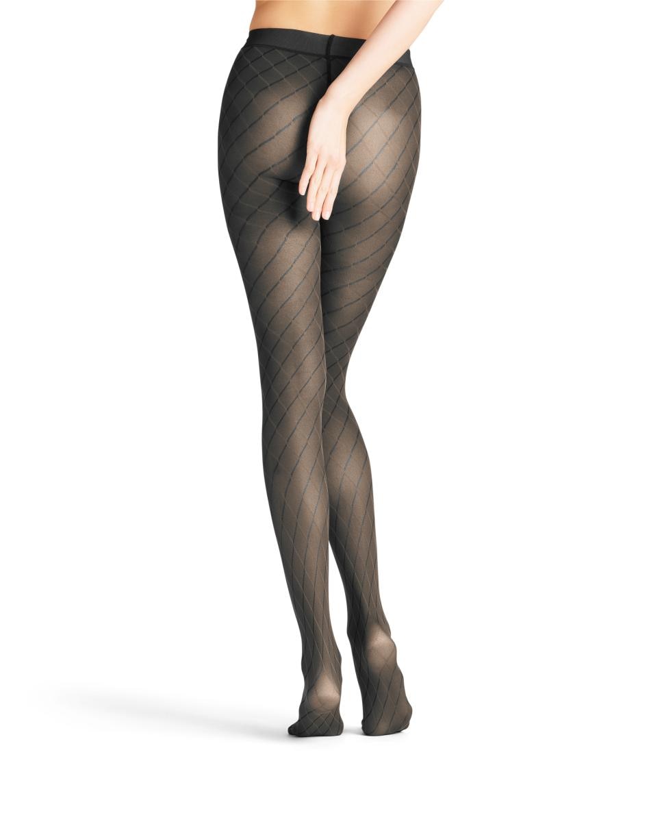 Collants Semi Opacos com Estampado Cinzento-3